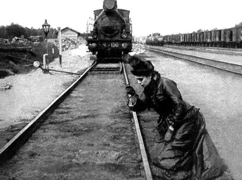 Kadr z filmu "Anna Karenina", Mariya Germanova jako tytułowa bohaterka, 1914